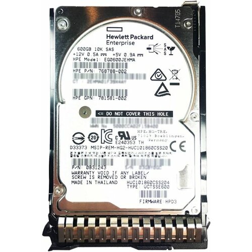 Жесткий диск HP 781581-002 600Gb 10000 SAS 25 HDD 3084500₽