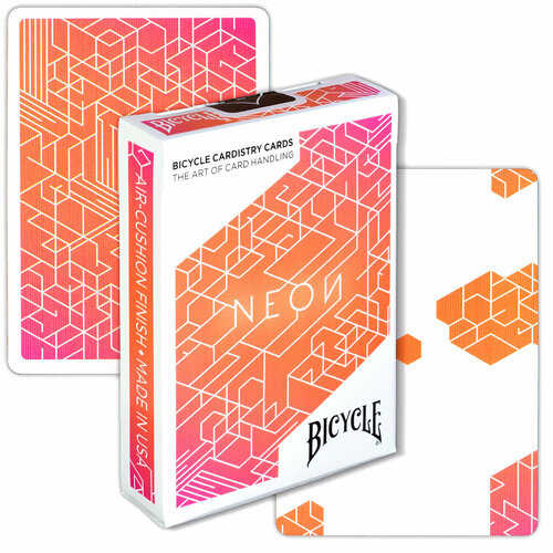 Bicycle Neon Orange Bump, специальные карты для кардистри, фокусов и выступлений, оранжевая рубашка