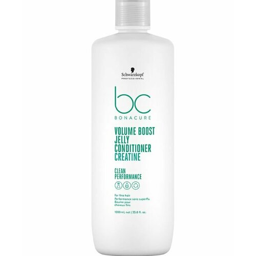 Бальзам для волос Schwarzkopf Professional BonaCure Volume Boost Jelly Conditioner кондиционер-желе для тонких волос 1000 мл набор с креатином для эластичности волос