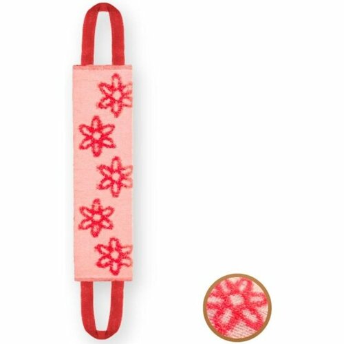 Мочалка массажная Vival Beauty VIVAL Нейлоновая с ручками с принтом