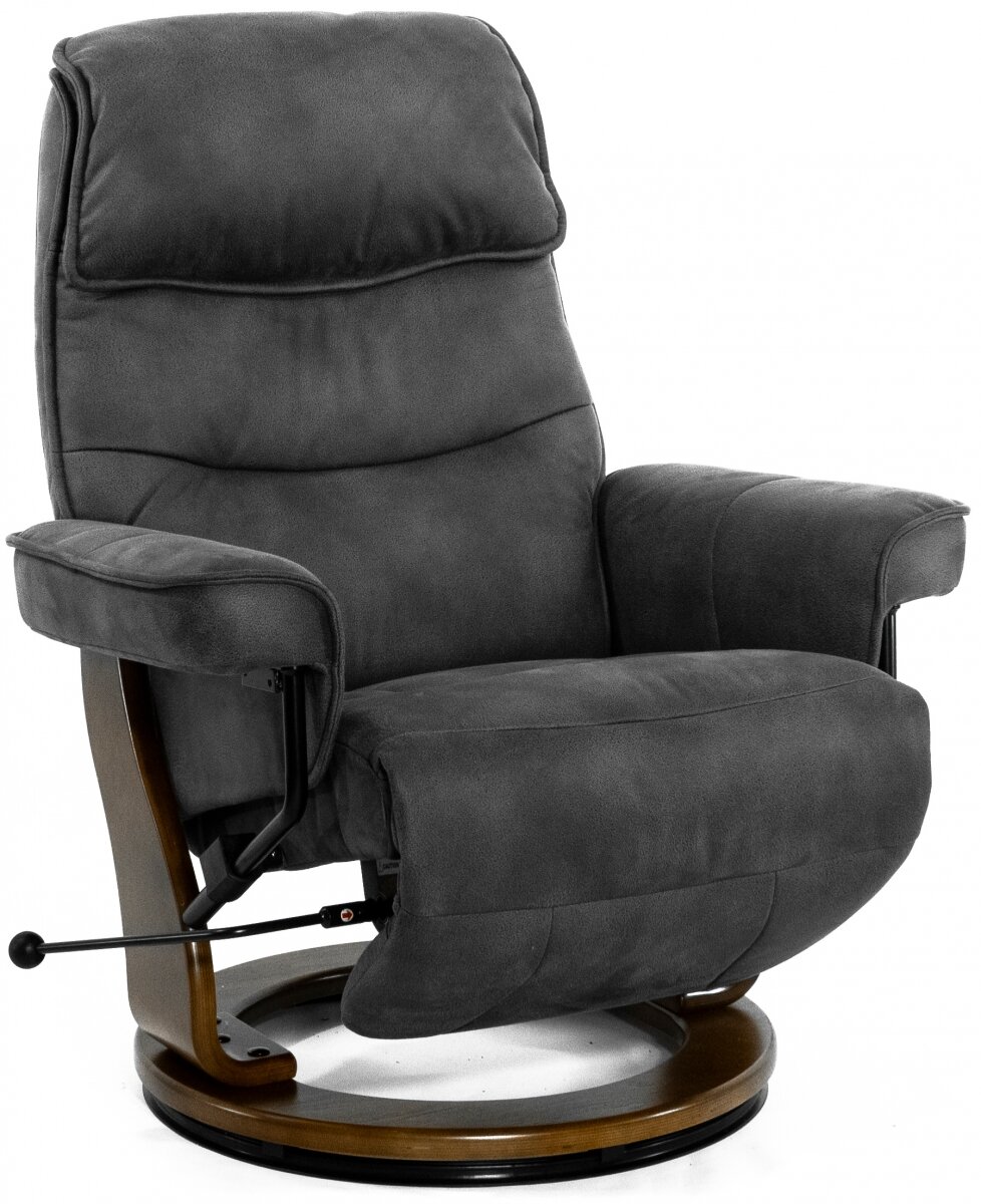 фото Кресло реклайнер механическое Falto Relax Rio 7651B - темно-серое (нубук)