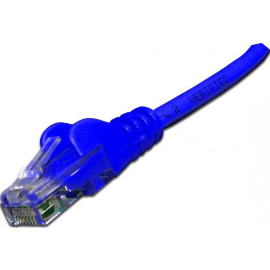 Патч-корд RJ45 - RJ45, 4 пары, UTP, категория 6, 3 м, синий, LSZH, LANMASTER LAN-PC45/U6-3.0-BL - фото №1