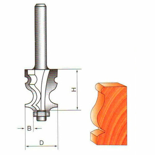 Фреза Globus 2034 D24 кромочная фигурная фреза globus 2501 h40 кромочная фигурная