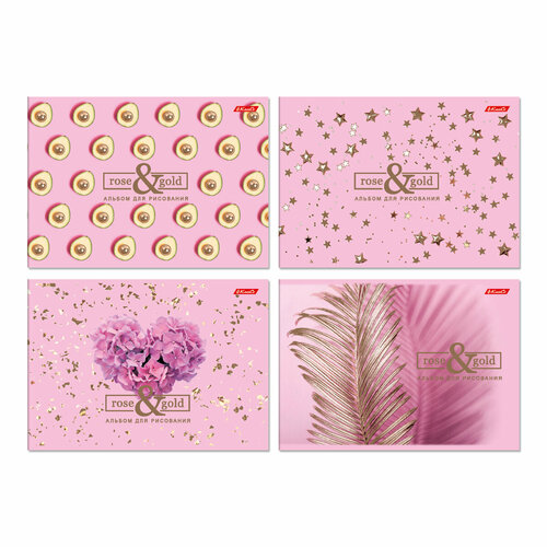 SVETOCH Класс Альбом для рисования, бронзовая краска, 100 г/м2 A4 29 х 20.5 см склейка с одной стороны 40 л. 40АЛКЛ4_000252 Нежность