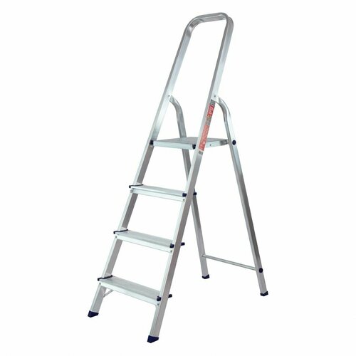 Стремянка усиленная, 4 ступени, алюминиевая, Россия, MTX, 9771377