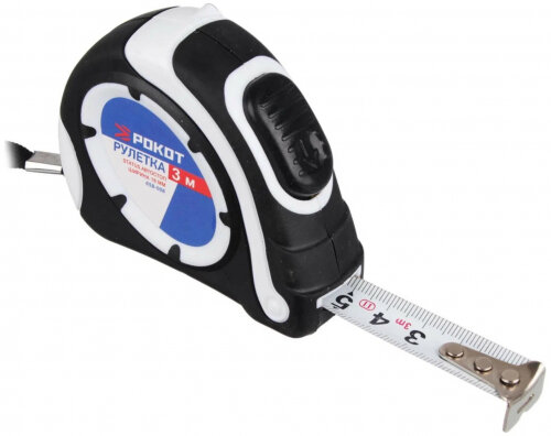 Рулетка Рокот STATUS 658-008 автостоп 3м х 16мм