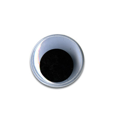 Глаз круглый "HobbyBe" MER-15 с бегающим зрачком d 15 мм черно-белые