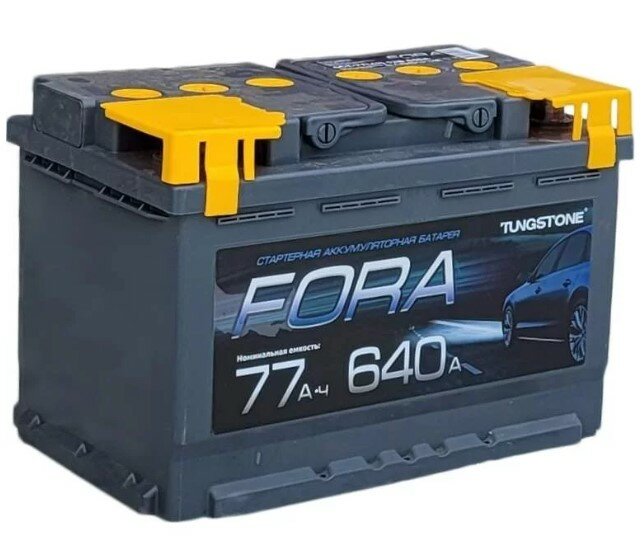 Аккумулятор автомобильный FORA 640А 77 Ач прямая полярность 276x175x190