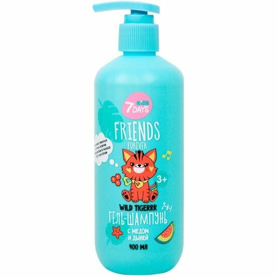 фото Гель-шампунь 7DAYS FRIENDS FOREVER с медом и дыней, 400 мл