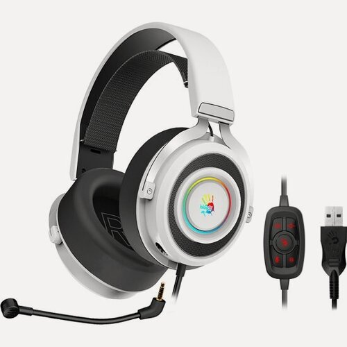 Изображение товара Гарнитура A4TECH Bloody G535 белый/черный 2м мониторные USB (G535) (1619404)