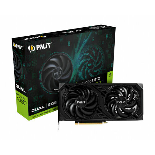 Видеокарта Palit GeForce RTX 4060 Ti DUAL 8G видеокарта palit rtx 4060 ne64060009p11070dl