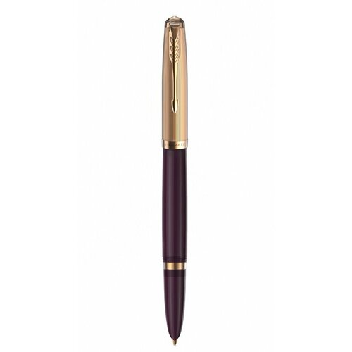 Перьевая ручка Parker 51 DELUXE PLUM GT, перо: F, цвет чернил: black, в подарочной упаковке.