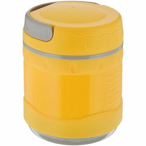 Термос пищевой пластиковый с колбой из нержавеющей стали Diolex DXС-1200-2Y, желтый, 1200 мл