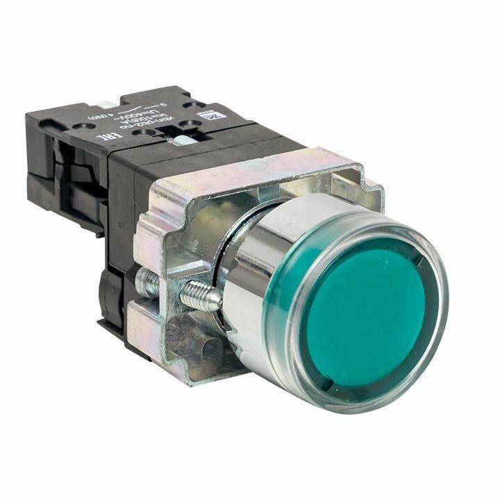 фото Кнопка BA31 с подстветкой 230В зел. NO PROxima EKF xb2-bw31-230