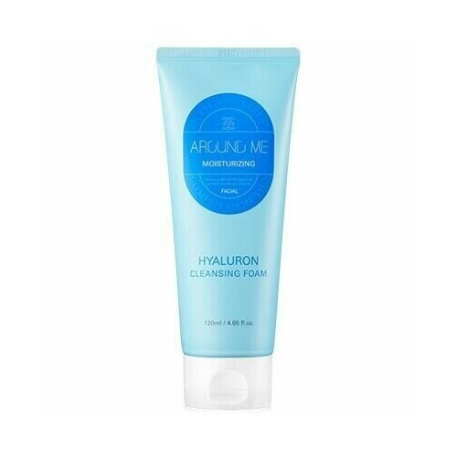 Пенка для умывания Welcos Around Me Moisturizing Hyaluron Cleansing Foam 120ml увлажняющая очищающая пенка для умывания с гиалуроновой кислотой nextbeau hyaluronic solution moist cleansing foam 150 мл