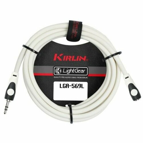 Кабель аудио 1xMini Jack - 1xMini Jack Kirlin LGA-569L 2M WH 2.0m кабель аудио 1xmini jack 2xjack kirlin lgy 362l 2m wh 2 0m