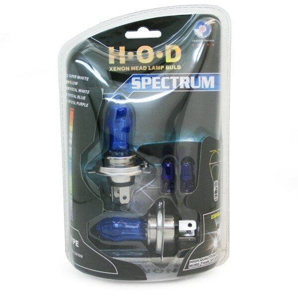 Лампы галогенные «H.O.D» SPECTRUM HB4 (9006) (51W SUPER WHITE лампочки T10 в комплекте) #H. O. D SP 9006/55SW