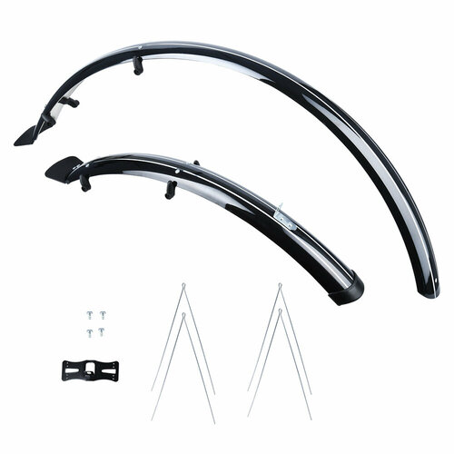 Oxford Комплект крыльев Oxford 26ʺ ATB City Type 60mm Mudguard (MG33/24), цвет Черный