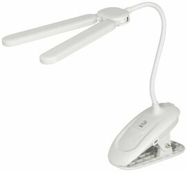 Эра Б0057207 Настольный светильник NLED-512-6W-W светодиодный аккумуляторный на прищепке белый