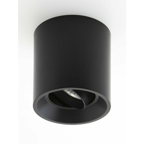 Спот потолочный накладной для натяжных или обычных потолков Maple Lamp PL101-BLACK, черный, GU10