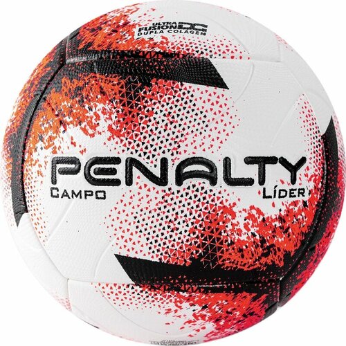 Мяч футбольный PENALTY BOLA CAMPO LIDER XXI, арт. 5213031710 U, размер 5, PU, термосшивка, белый оранжевый черный