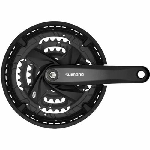 Система Shimano Altus, M371, 175мм, 44/32/22, с болтами, защ, черн