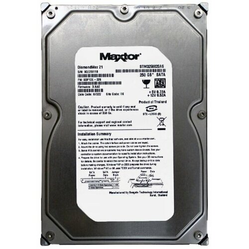 Жесткий диск Maxtor 6A250E0 250Gb 7200 SATAII 3.5 HDD жесткий диск maxtor 9dp13e 326 250gb 7200 sataii 3 5 hdd