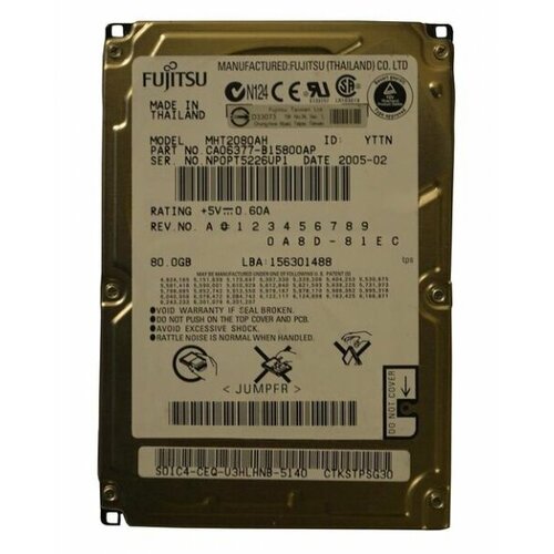 Жесткий диск Fujitsu CA06377-B15800AP 80Gb 5400 IDE 25 HDD 2150000₽