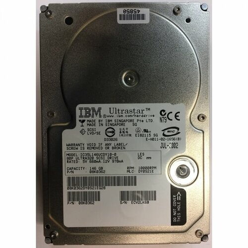 Жесткий диск Hitachi IC35L146UCDY10-0 1468Gb U320SCSI 35 HDD 974000₽
