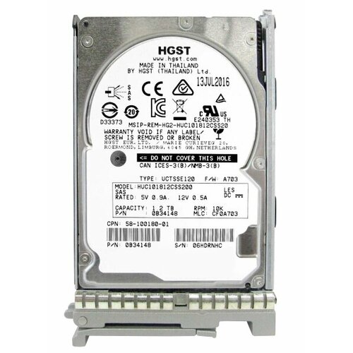 Жесткий диск Cisco 0B34148 12Tb 10000 SAS 25 HDD 6392000₽