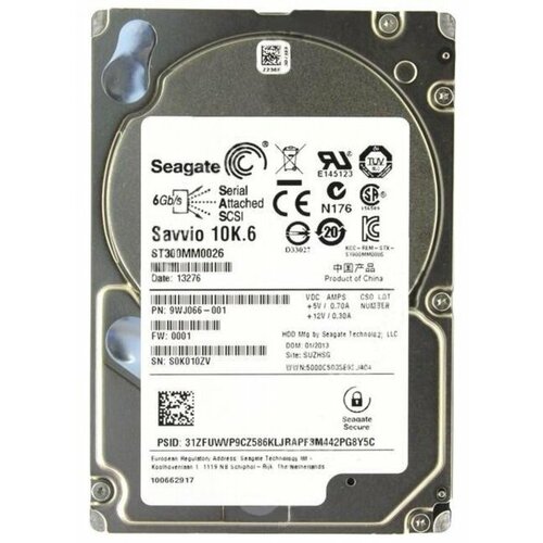 Жесткий диск Seagate ST300MM0026 300Gb SAS 25 HDD 974000₽