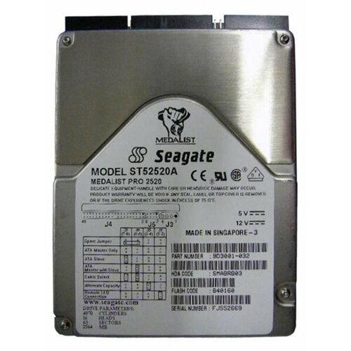 Жесткий диск Seagate ST52520A 25Gb 5400 IDE 35 HDD 2013500₽