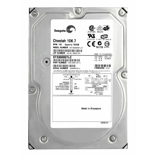 Жесткий диск Seagate ST3300007LC 300Gb U320SCSI 3.5 HDD жесткий диск seagate st336607lc 36 7gb u320scsi 3 5 hdd