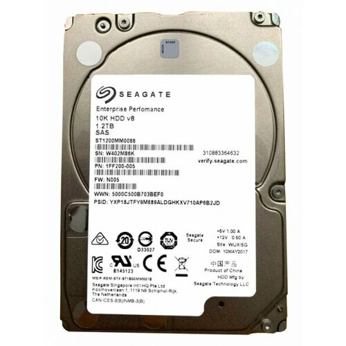 Жесткий диск Seagate 1FF200 1200Gb SAS 25 HDD 2003000₽