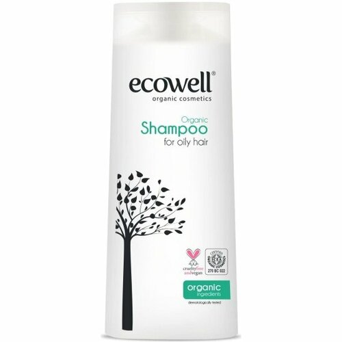 Органический шампунь для жирных волос Ecowell , 300 мл