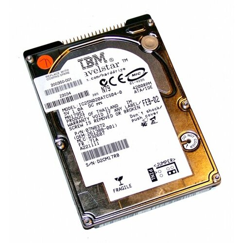Жесткий диск IBM 200350-001 20Gb 4200 IDE 25 HDD 1205000₽
