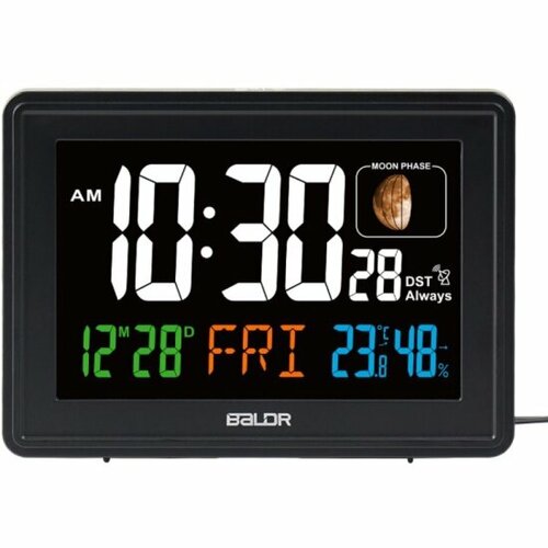 Метеостанция с часами-будильник Baldr B0359STHR черный 242000₽