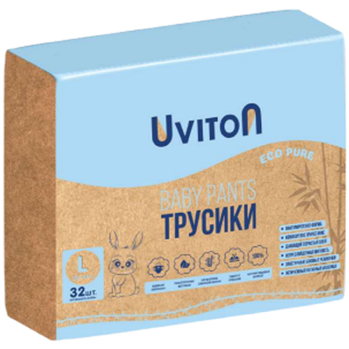 Подгузники-трусики UVITON 0303/03 L (10-14 кг) 32 шт