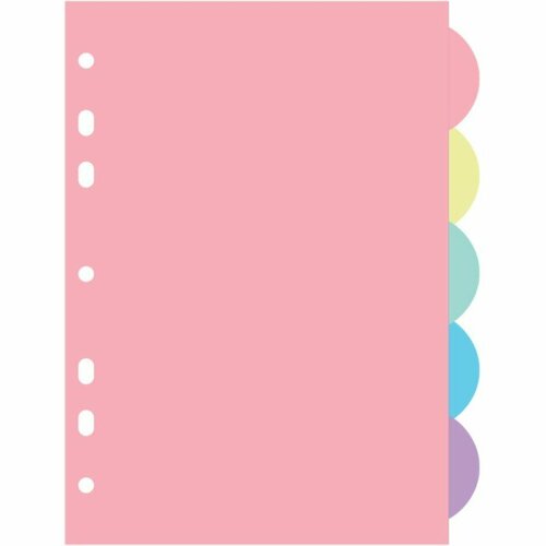 Разделитель листов A4 245 х 305 мм цветовой 5 листов deVENTE Pastel полипропилен 140 мкм индивидуальная упаковка 349₽