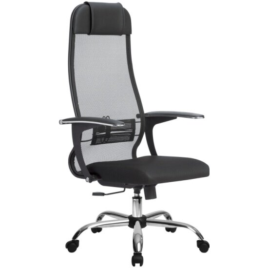 фото Кресло руководителя метта Комплект 14, Черный (основание 17833)