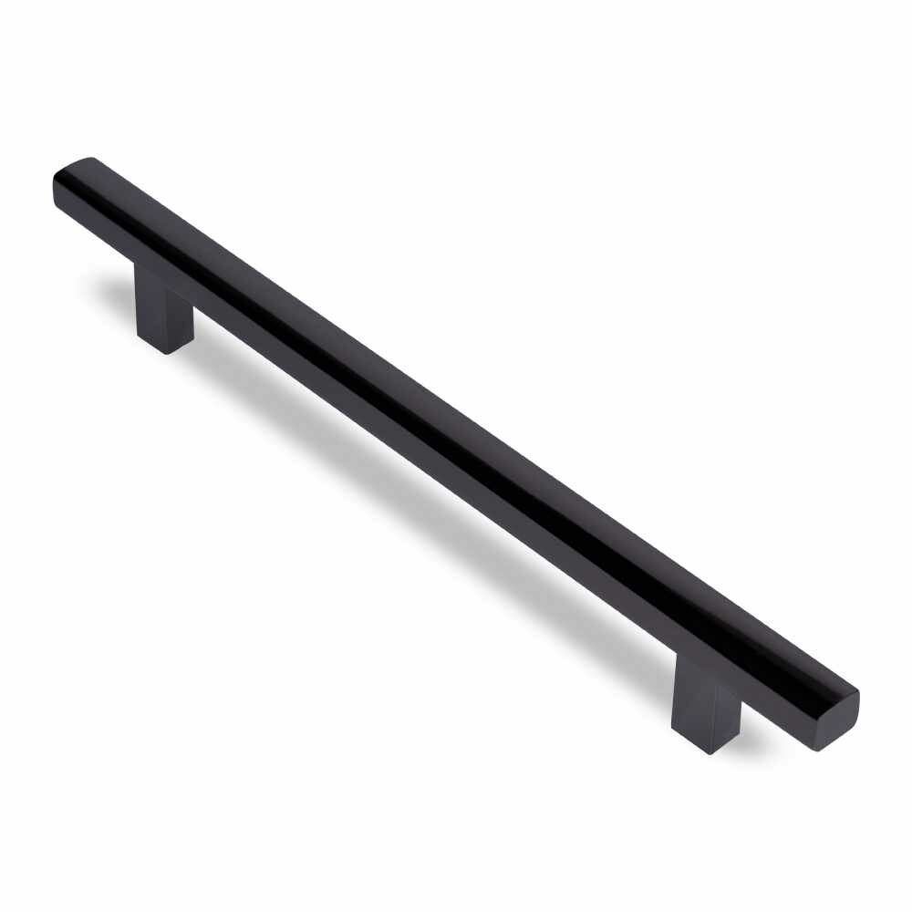 Ручка-рейлинг мебельная JET 196 C=128 мм черный никель - фотография № 1