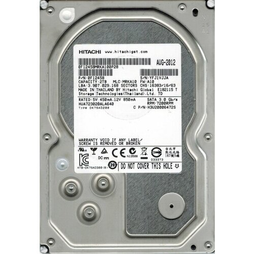 Жесткий диск Hitachi 0F12458 2Tb SATAIII 3,5 HDD