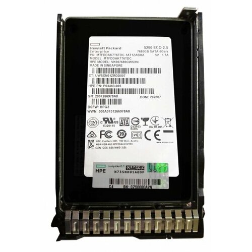 Жесткий диск HP P04482-B21 7.68Tb SATAII 2,5 SSD