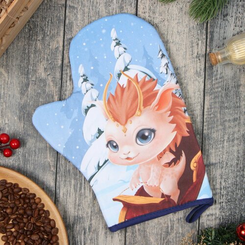 Варежка-прихватка Этель Веселья и радости 20х28 см 100 хл ватин 250 гм2 400₽