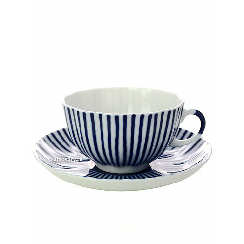 Чашка с блюдцем чайная форма Тюльпан рисунок Французик Императорский фарфоровый завод 2255₽