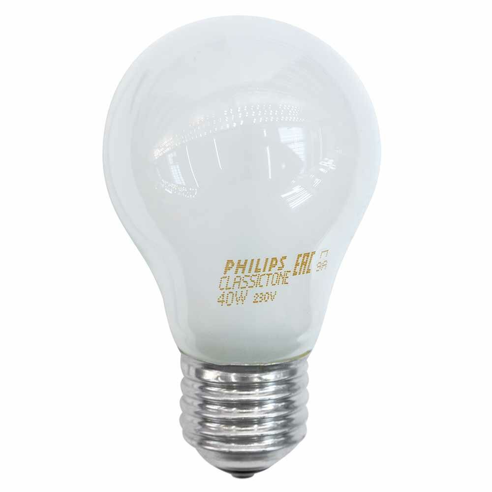 Лампа накаливания Philips 40 Вт Е27/А матовая теплый свет (1 ед.)