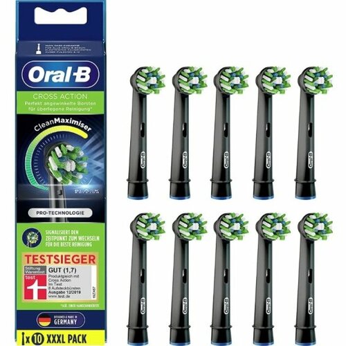 Насадка для электрической зубной щетки Oral-b Cross Action CleanMaximizer Black, 10 шт насадка для электрической зубной щетки oral b cross action cleanmaximizer black 10 шт