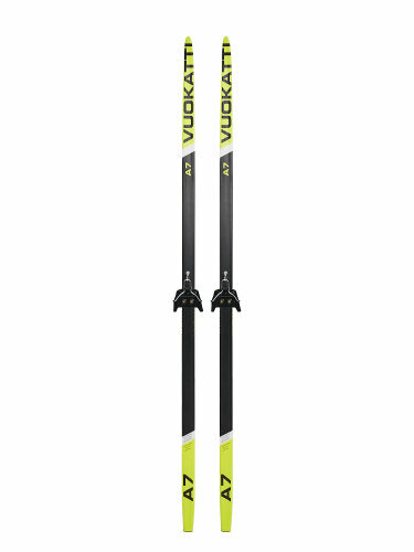 Лыжный комплект Vuokatti без палок 75мм Wax, Black/Yellow, 185 см