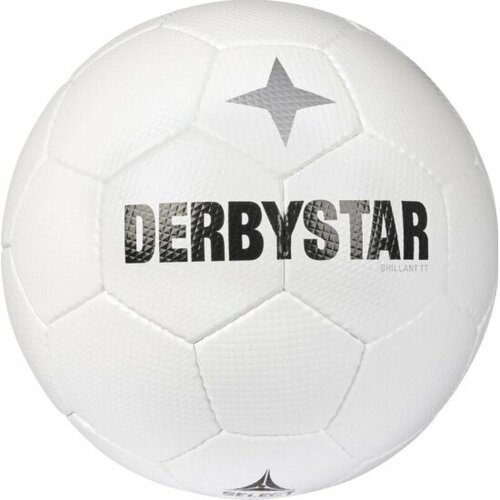 Мяч футбольный DERBYSTAR Brilliant TT, размер 5, цвет белый (0108)