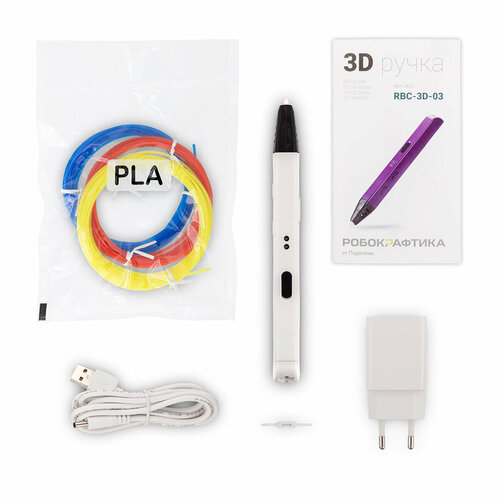 Поделкин Робокрафтика 3D-ручка RBC-3D-03 белая